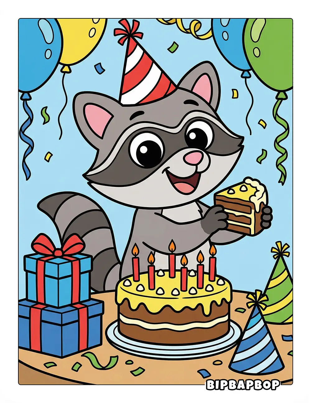 Raccoon Birthday Party Printable