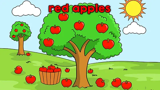 Red Apples Coloring Page Color