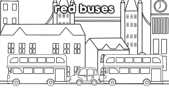 A Red Bus Coloring Page Black & White