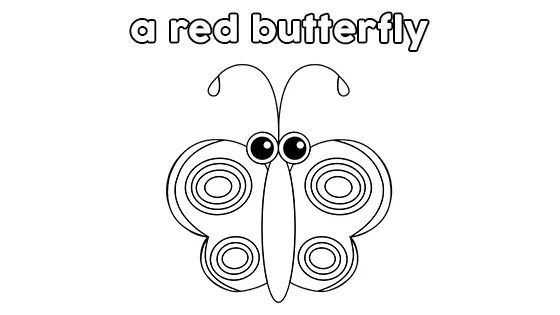 A Red Butterfly Coloring Pages Free PDF Download Black & White