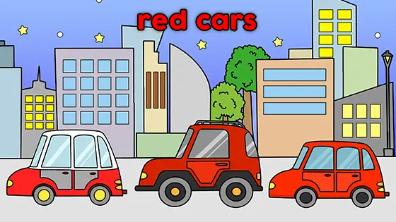 Red Cars Coloring Page Color