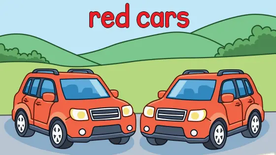 Red Cars Printable