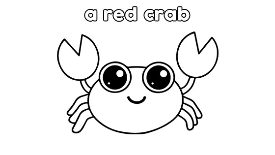 A Red Crab Coloring Pages Free PDF Download Black & White