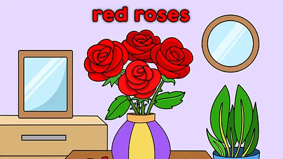 Red Roses Coloring Page Color