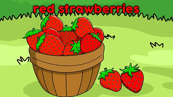 Red Strawberries Coloring Page Color
