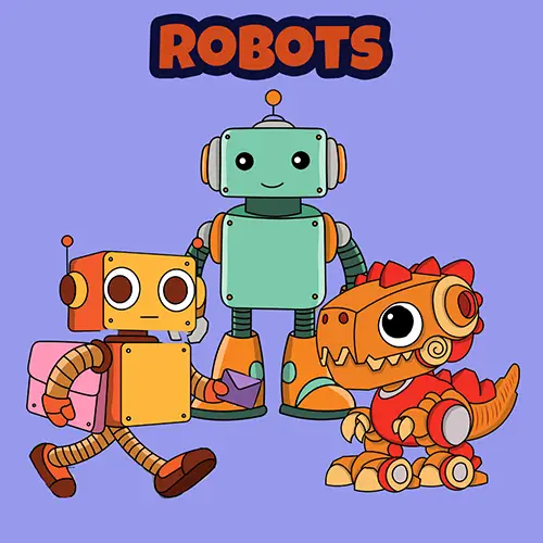 Robot Coloring Sheets