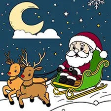 Santa & Reindeer Printable