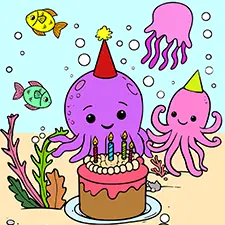 Sea Creatures Birthday Party Printable