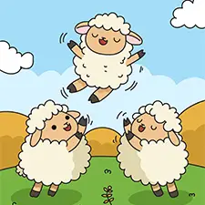 Sheep Thrown By Other Sheep Coloring Page