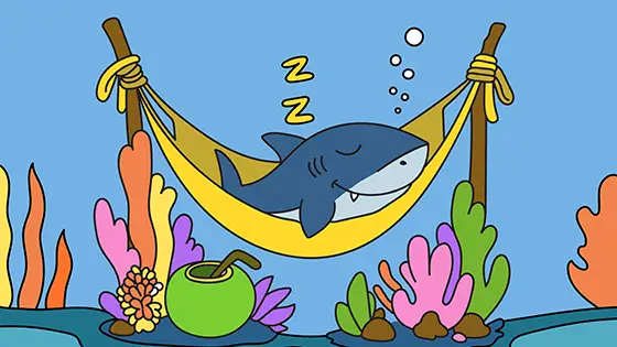 Sleeping Shark Printable