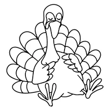 Sleeping Turkey Coloring Page