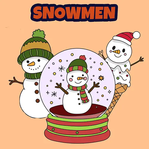 Snowman Colouring Pages