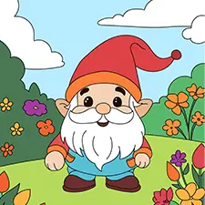 Spring Garden Gnome Picture