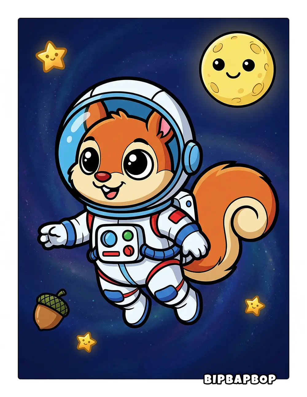 Astronaut Squirrel Printable