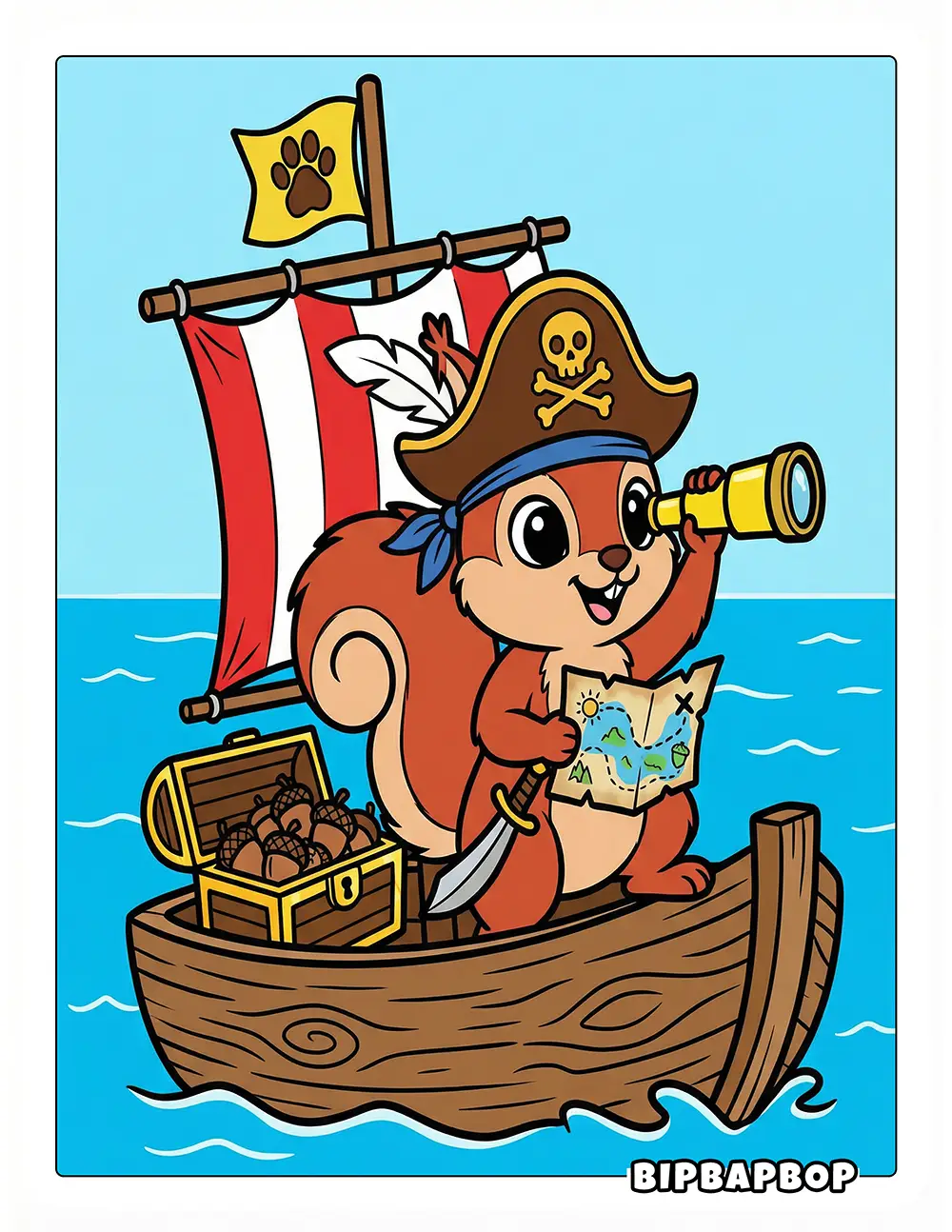 Pirate Squirrel Printable
