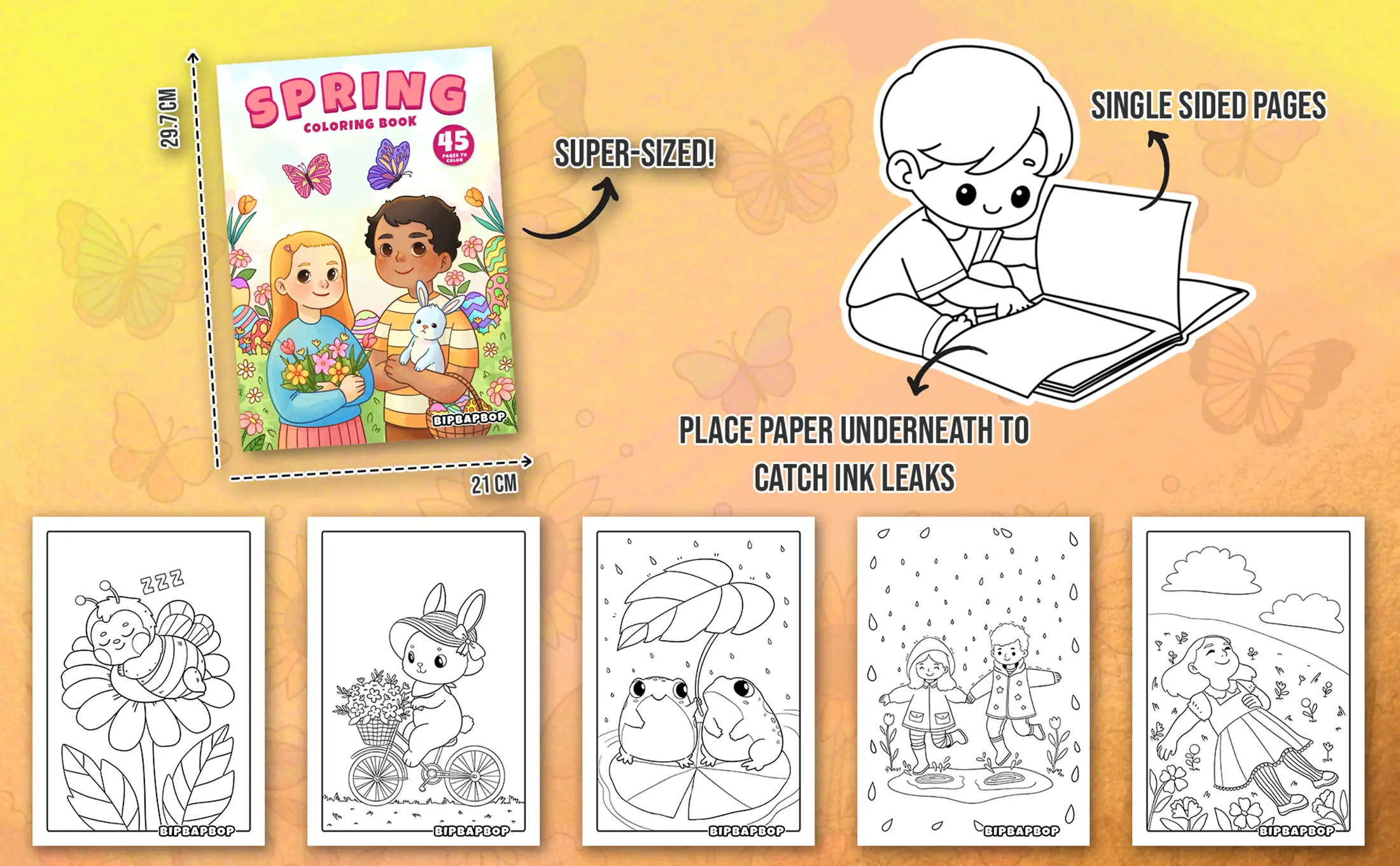 super sized spring coloring pages