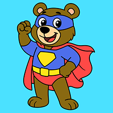 Superheo Bear Printable