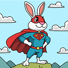 Superhero Bunny Printable