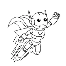 Superhero Robot Coloring Page