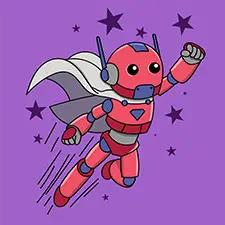 Superhero Robot Coloring Page