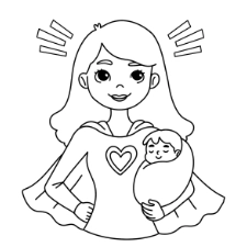 Supermom Coloring Page