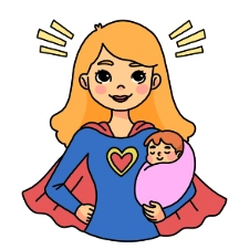 Supermom Coloring Page