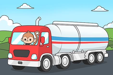 Tanker Truck Coloring Page