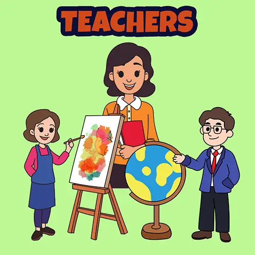 Teacher Colouring Pages