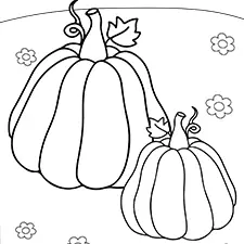 Thanksgiving Harvest Coloring Page Black & White