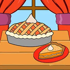 Thanksgiving Pumpkin Pie Coloring Page