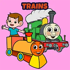 Train Colouring Pages