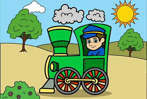 Train Operator Coloring Page