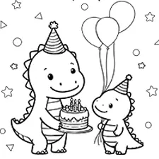 Two Party Dinosaurs Printable