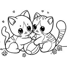 Free Printable Cat Coloring Page Black & White