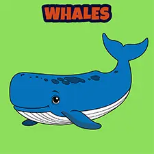 Whale Coloring Page For Kids