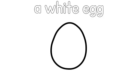 A White Egg Coloring Page