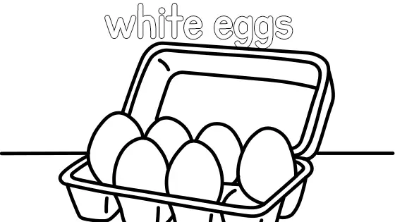 White Eggs Coloring Page