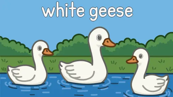 White Geese Printable
