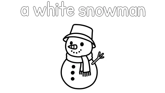 A White Snowman Coloring Page
