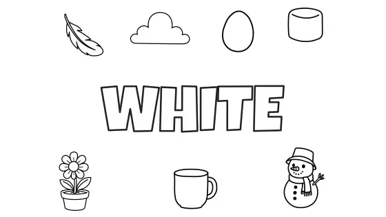 White things Coloring Page