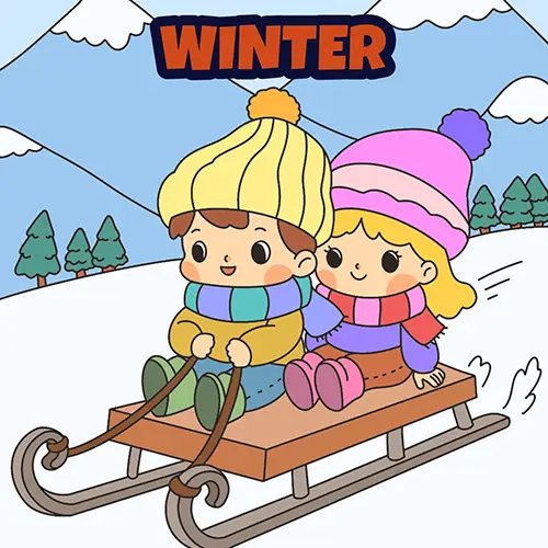 Winter Colouring Pages