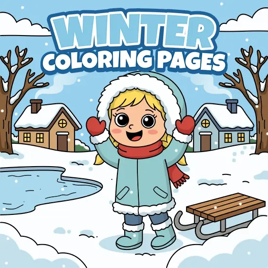 Winter coloring pages
