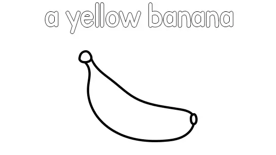 A Yellow Banana Coloring Page
