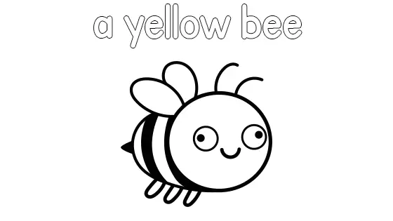 A Yellow Bee Coloring Page