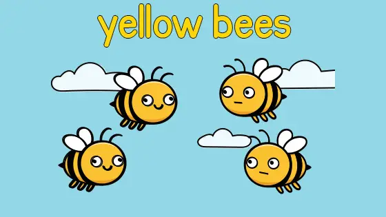 Yellow Bees Coloring Page