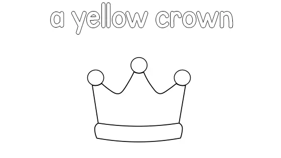 Yellow Crown Coloring Page
