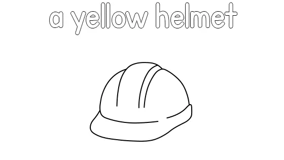 Yellow Helmet Coloring Page