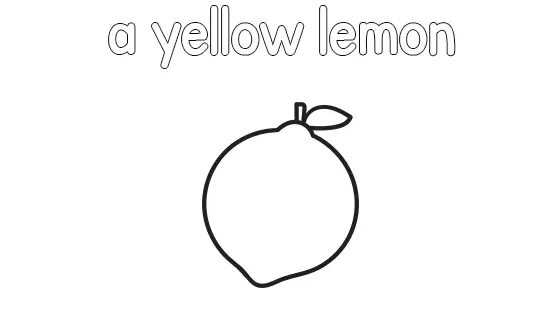 A Yellow Lemon Coloring Page