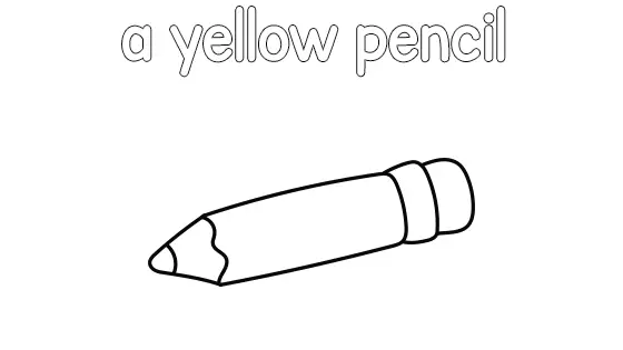 A Yellow Pencil Coloring Page