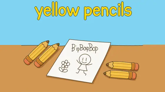 Yellow Pencils Coloring Page